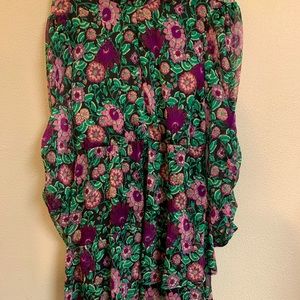 Zara dress green black purple